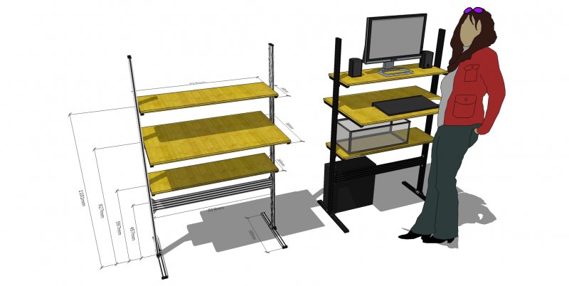 V Slot Modular Sit Stand Desk Openbuilds