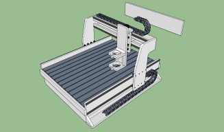 Sketchup Design of a PVC CNC I Intend to build.