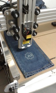 Designer Jeans with a Laser
