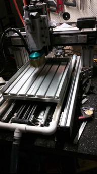 Behemoth cnc router with linear rails